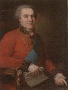 unknow artist Portrait of a nobleman,half-length,seated,wearing a red tunic and the badge,star and sash of the order of the white eagle of poland France oil painting artist